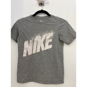 Nike The Nike Tee Gray Splash Logo Athletic Cut T-Shirt Size M EUC